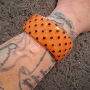 Orange Polka Dot Bangle